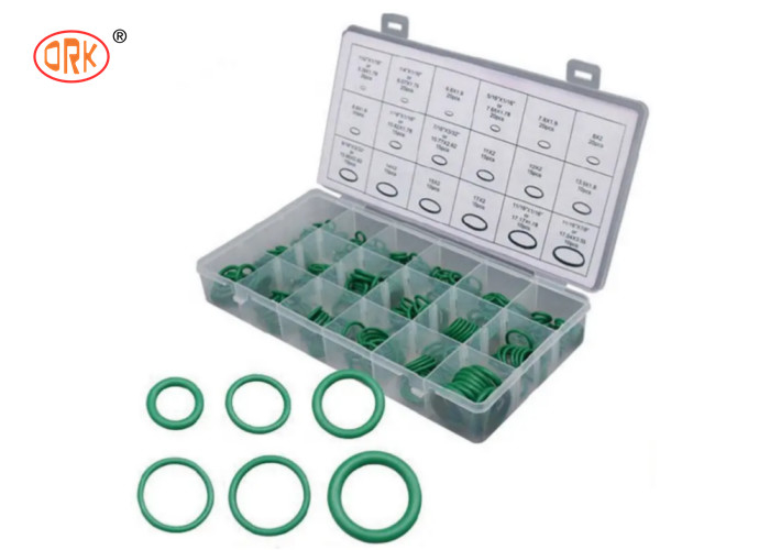 Green AS568/ Metric HNBR Rubber 18 Dimensions O Ring Kit Box per aria condizionata