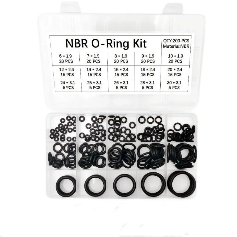 Kit di tenuta della lavatrice a anello O di gomma di silicone per applicazioni industriali non standard