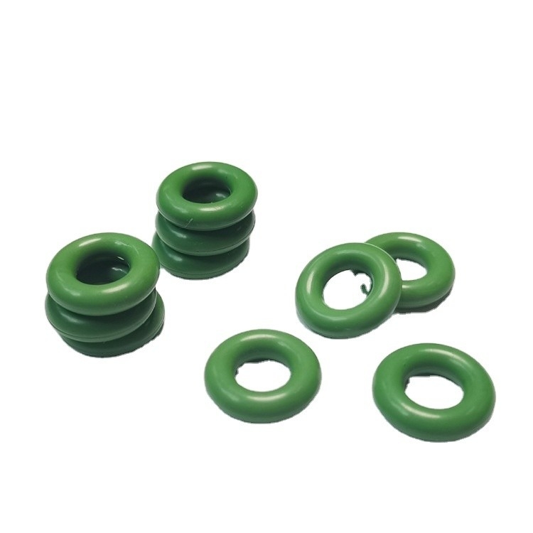 O-ring di gomma verde fluorina resistente alle temperature per sigilli automobilistici
