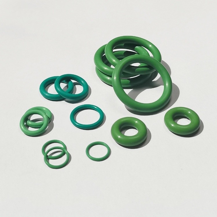 O-ring di gomma verde fluorina resistente alle temperature per sigilli automobilistici