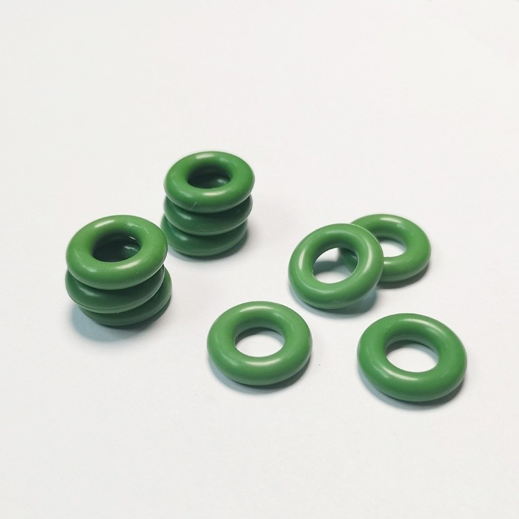 O-ring di gomma verde fluorina resistente alle temperature per sigilli automobilistici