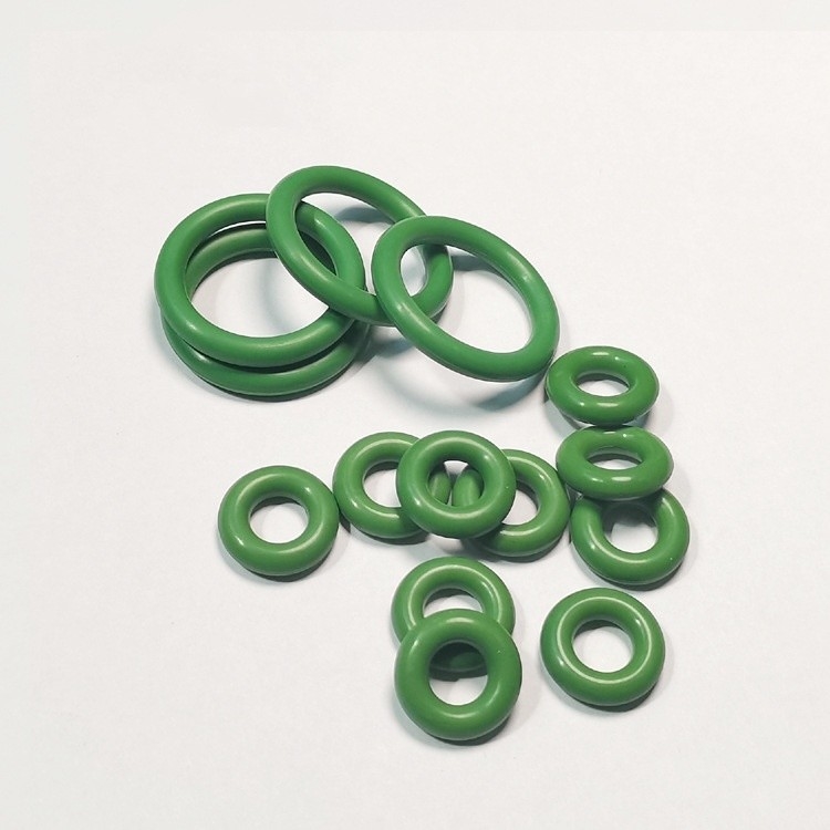 O-ring di gomma verde fluorina resistente alle temperature per sigilli automobilistici