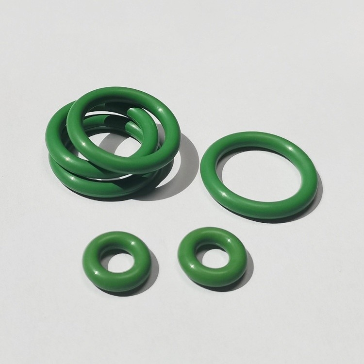 O-ring di gomma verde fluorina resistente alle temperature per sigilli automobilistici