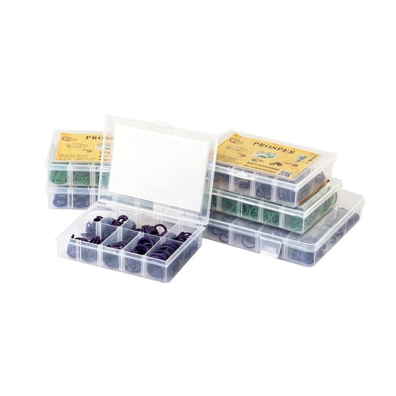 Scatola trasparente Nero NBR O-Ring Kit di riparazione per aria condizionata rosso giallo blu auto gomma butilica