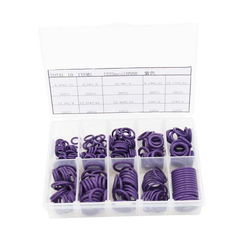 NBR O Ring Valve Rubber Seal Assortment Kit 382 Pcs Black O Rings Per Riparazione Idraulica