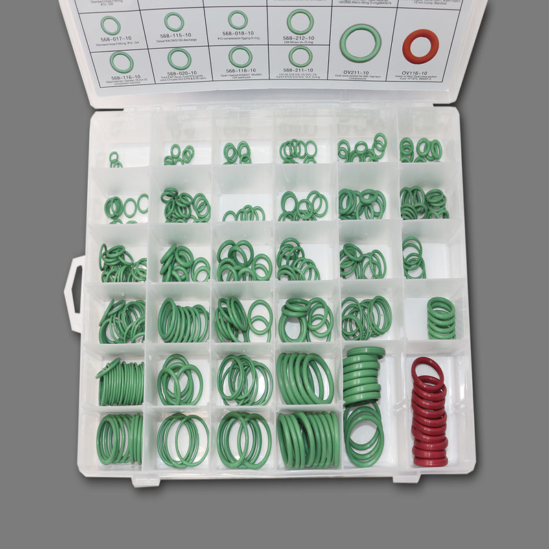 Colore verde NBR Auto Climatizzatore O-Ring Kits 270pcs 18 dimensioni Disegno Formato 3D/2D