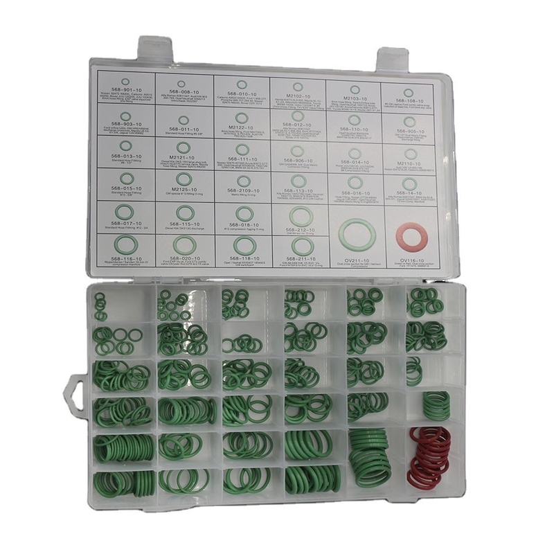 Colore verde NBR Auto Climatizzatore O-Ring Kits 270pcs 18 dimensioni Disegno Formato 3D/2D
