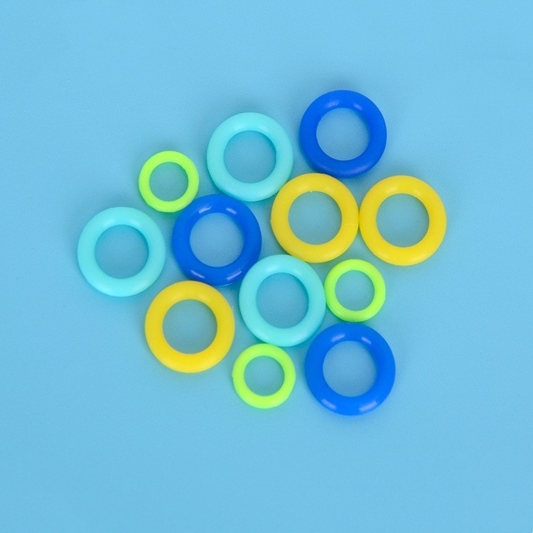 O-ring di silicone personalizzato in rosso e nero con sigilli resistenti al calore certificato REACH