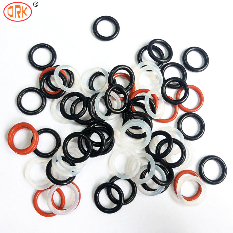 Rohs Compliant Plastic Pipe Rubber Seal Colorato Silicone O Ring Epdm Materiale FKM NBR